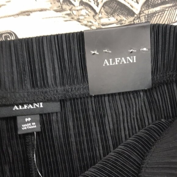 Alfani Asymmetric Pleated Colorblock Skirt - Picture 5 of 5